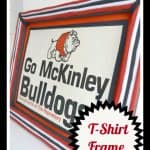 repurposed t-shirt picture frame