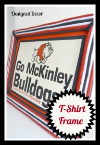 repurposed t-shirt picture frame