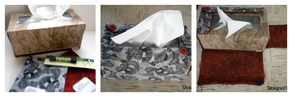 DIY fabric tissue cover 