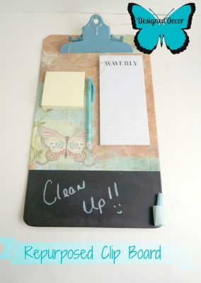 repurposing a clipboard to a message board.