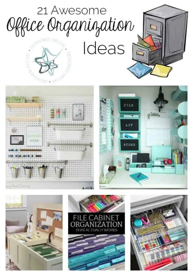 21 Awesome-Office-Organization-Ideas for the perfect organized office by Designed Decor