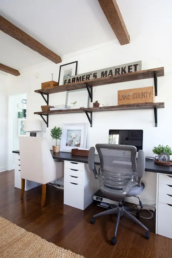 Master Bedromm Office Space by The Lettered Cottage