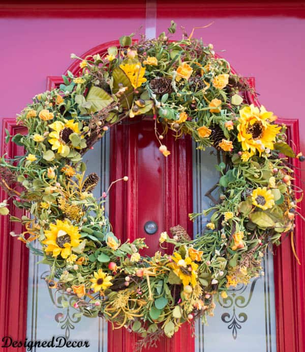 Sweet Hannas Fall Silk Door Wreath! - Designed Decor