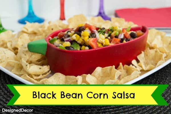 Black Bean Corn Salsa @https://designeddecor.com