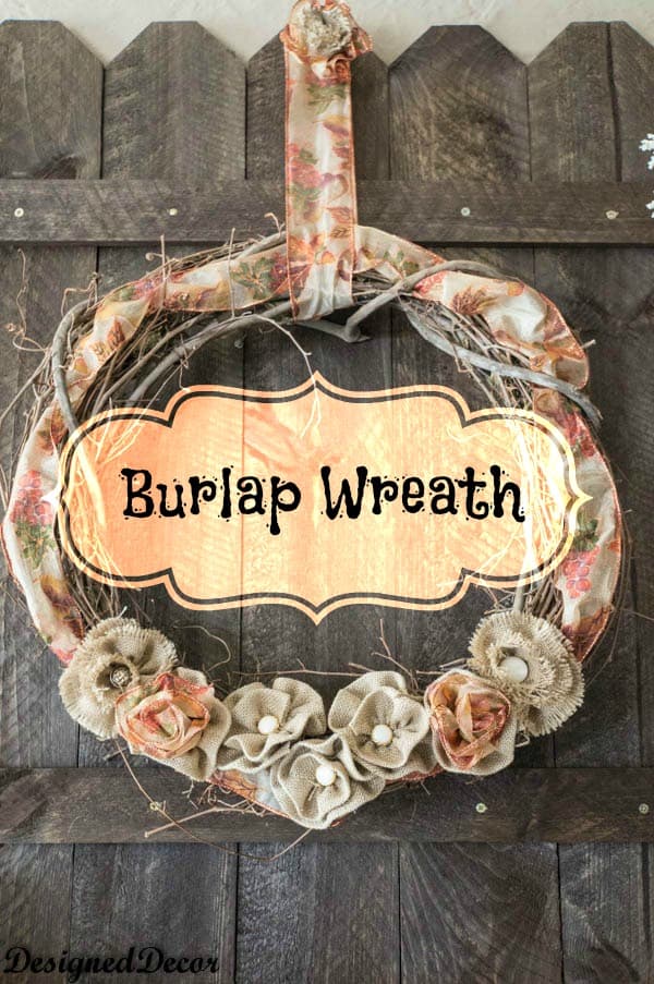 Burlap Wreath- How to make burlap flowers