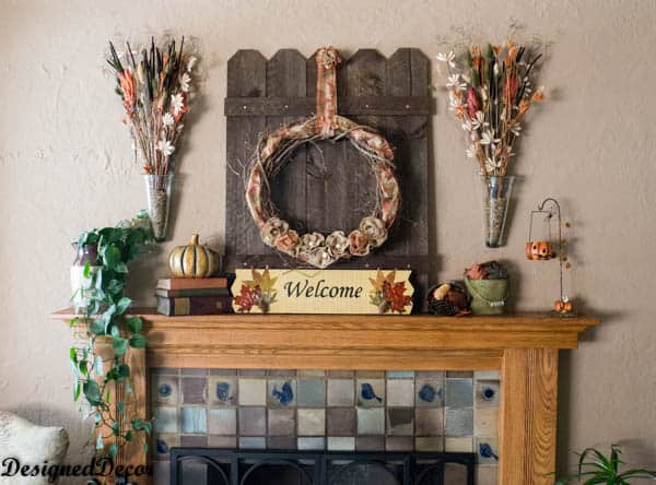 Decorating the Mantel for Fall