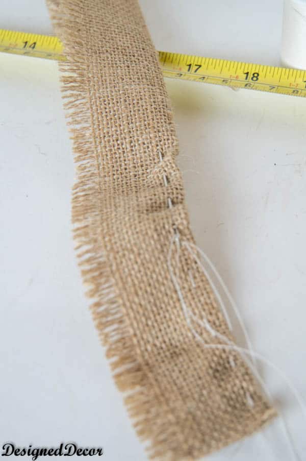 loose stitch on burlap