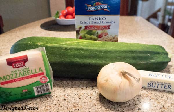 ingredients for Stuffed Zucchini Boats