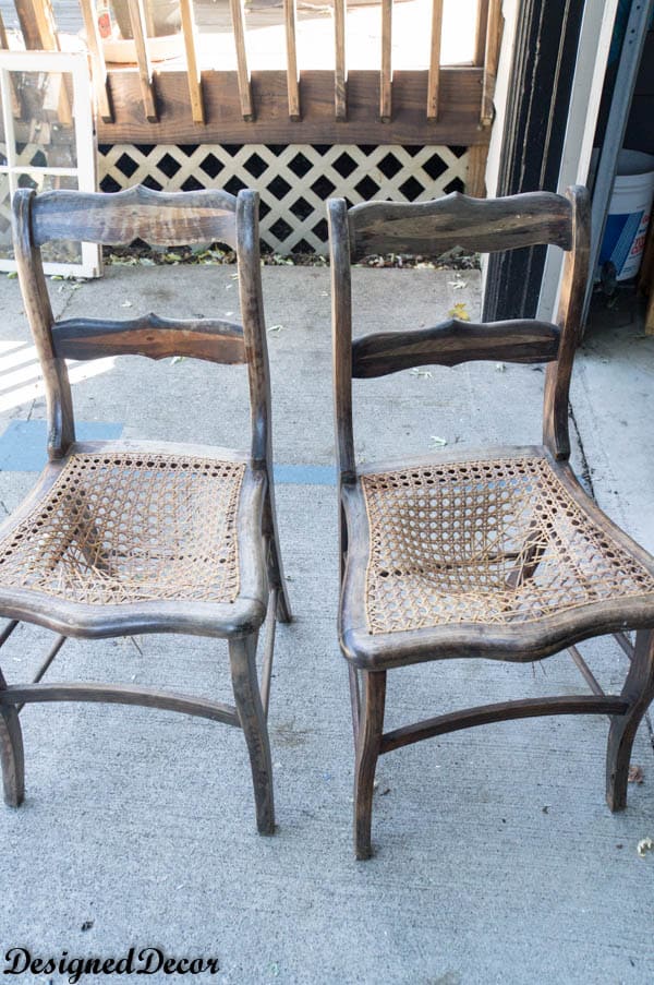 before picture of Wood accent Chairs