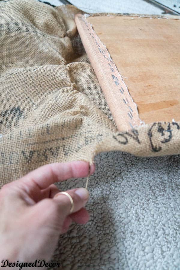 how to cut burlap