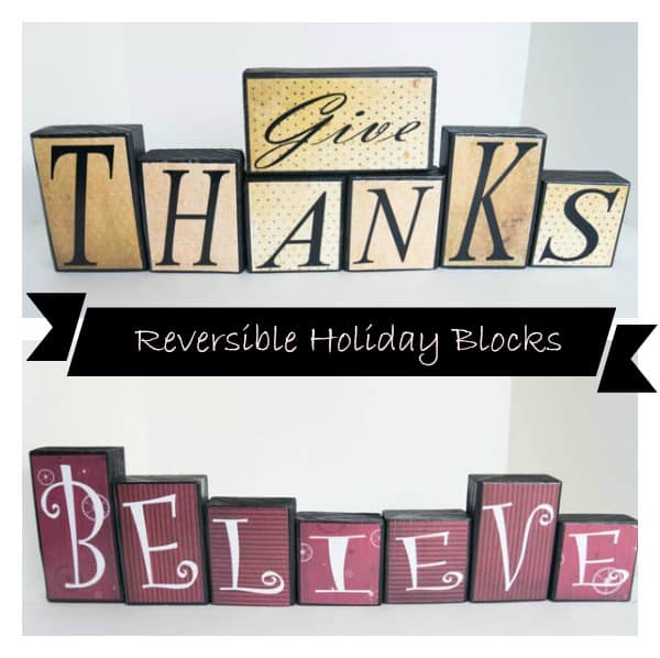 reversible holiday blocks - pinnable