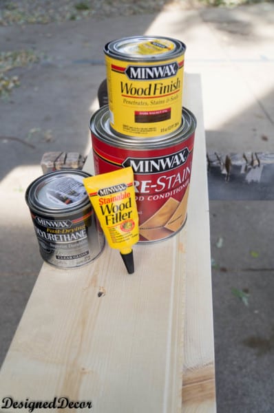 Minwax stain products used to stain a Mantle Shelf-