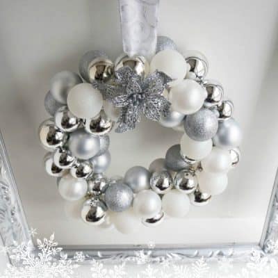 Silver Bulb Wreath and Silver Frame!