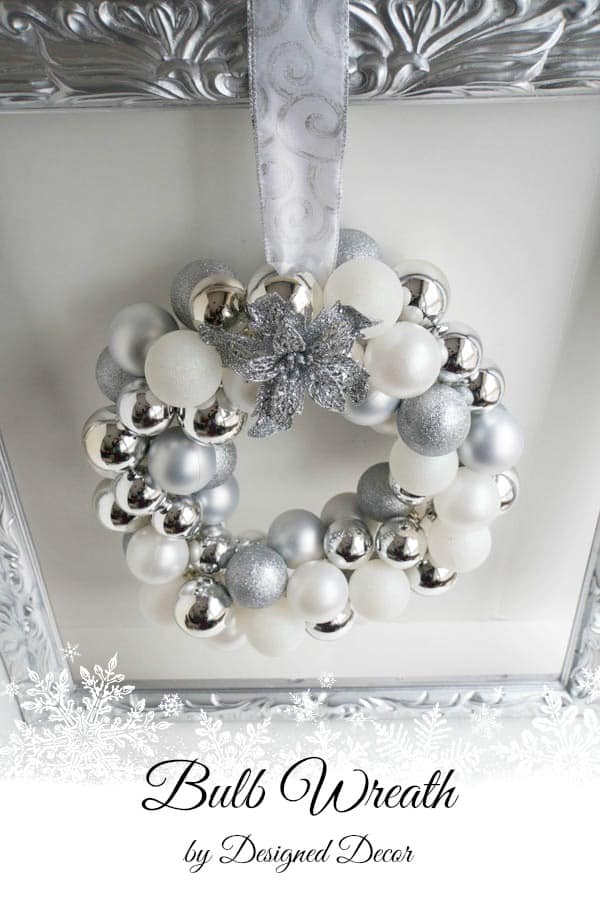 Silver Bulb Wreath- www.designeddecor.com