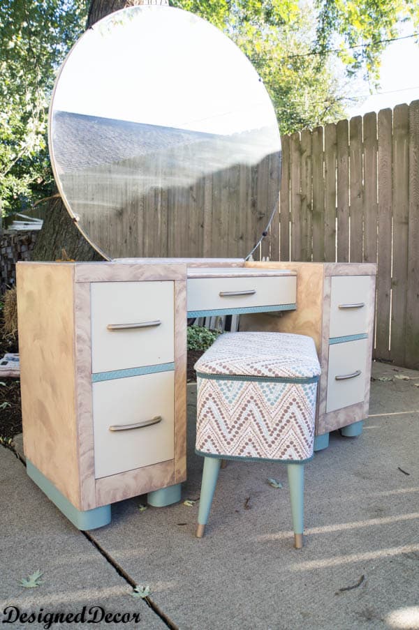 Vanity and Sewing box makeover