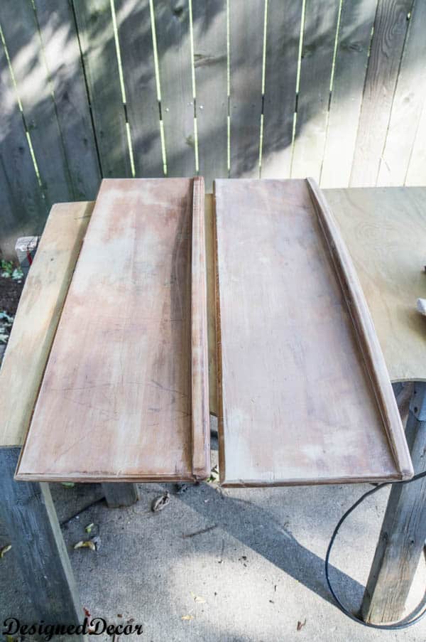 dresser drawers sanded down to make a chalk board