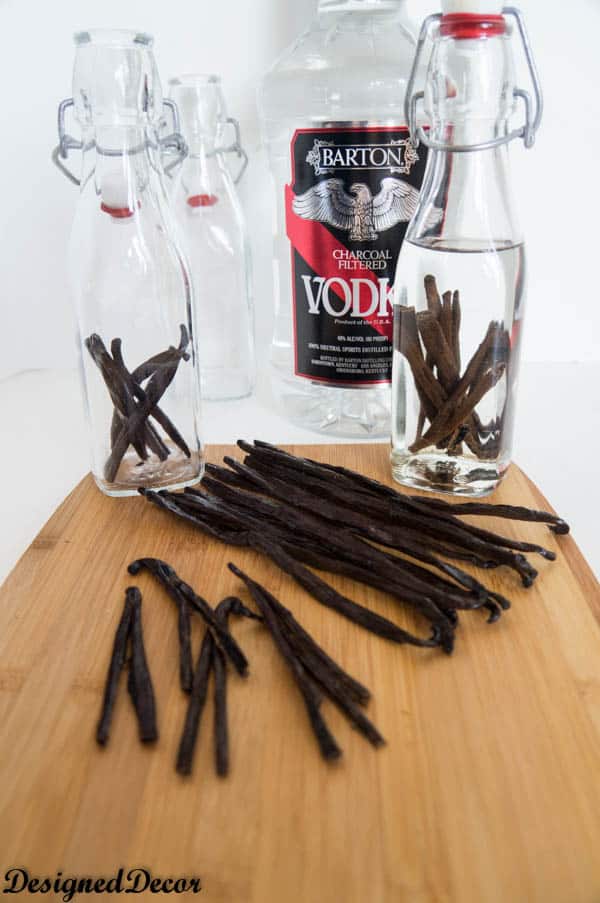 slice vanilla beans 