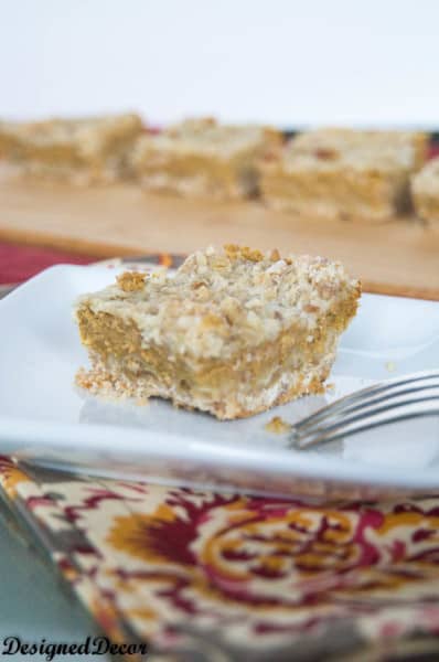  Pumpkin Bars with Cream Cheese - www.designeddecor.com