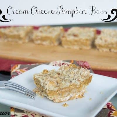 Cream Cheese Pumpkin Bars!