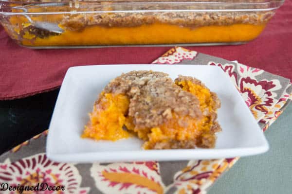 Made with fresh sweet potatoes ~ Sweet Potato Casserole