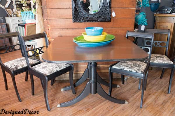 Drop Leaf Table and Chairs with Modern Masters Metallic Paint Collection