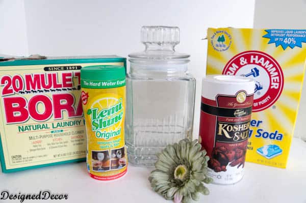 Ingredients used for making your own dishwasher soap