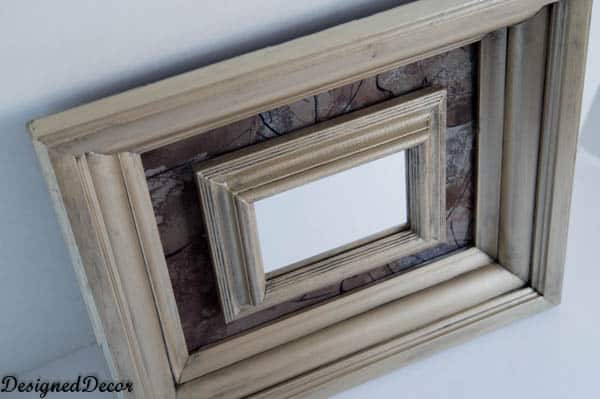Repurposed picture frames using Modern Masters paint