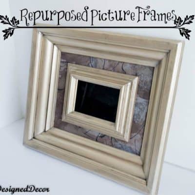 Repurposed Picture Frames with Modern Masters Paint!