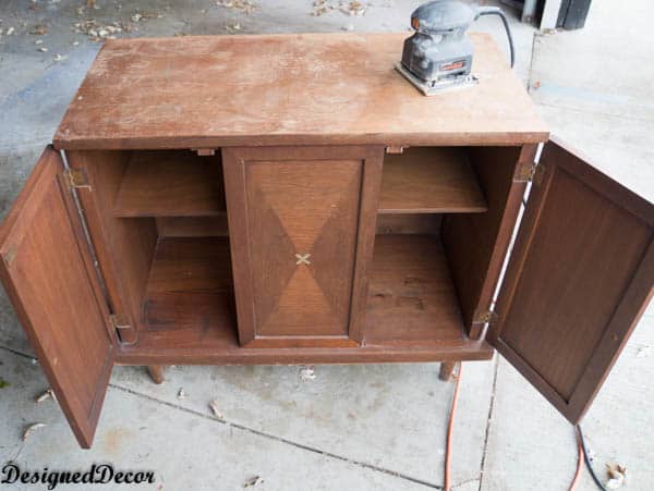 Small Credenza Makeover- before