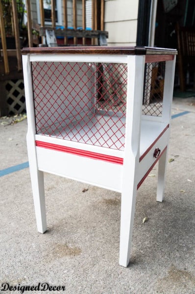 bedside table- using Annie Sloan chalk paint