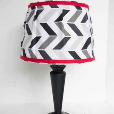 Chevron Fabric Covered Lamp Shade!