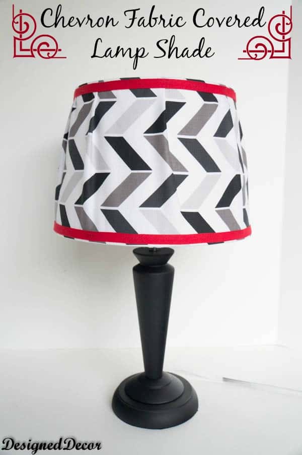 Chevron Fabric covered lamp shade by Designed Decor