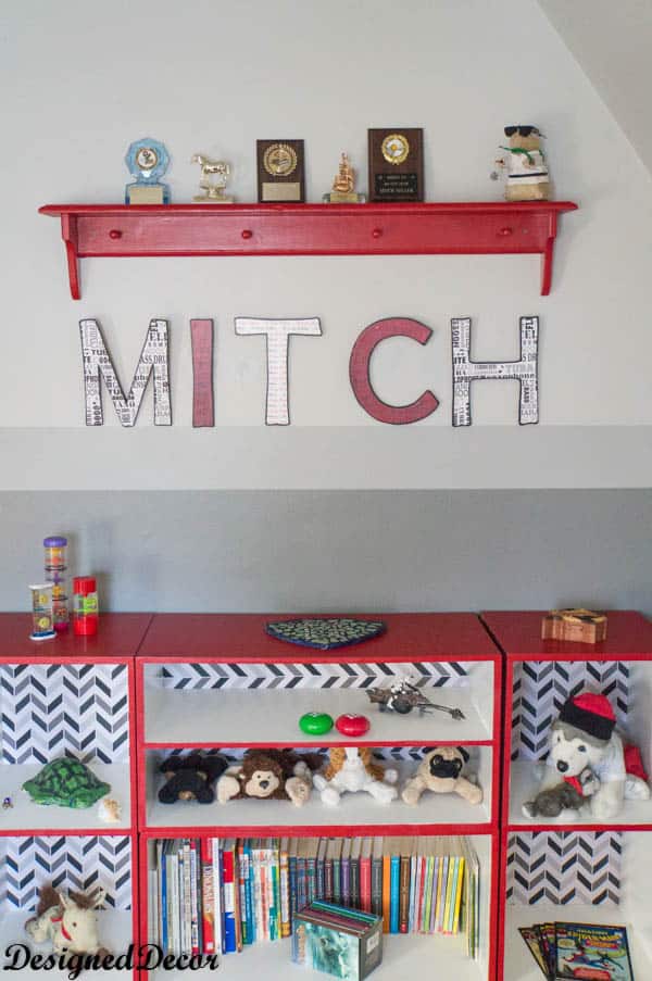 DIY wood wall letters