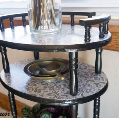 Spray Painting an Accent Table