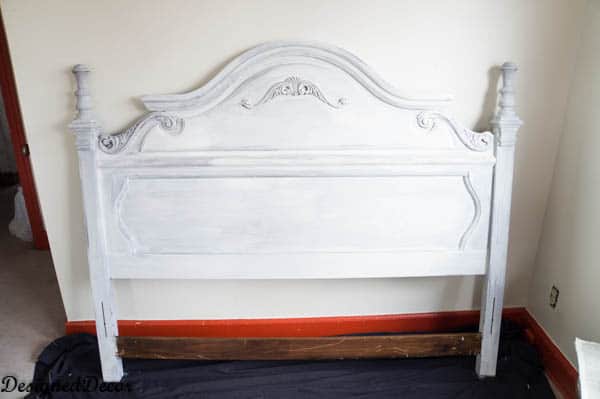 applying Shabby paints for a Headboard Makeover 