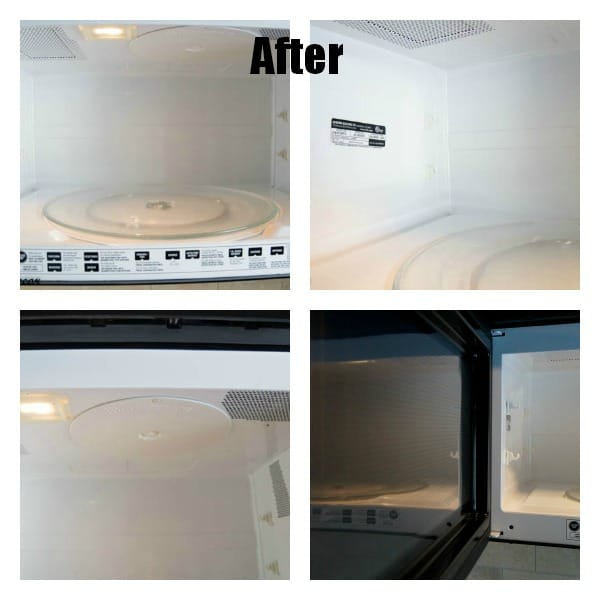 Microwave cleaning without chemicals - after