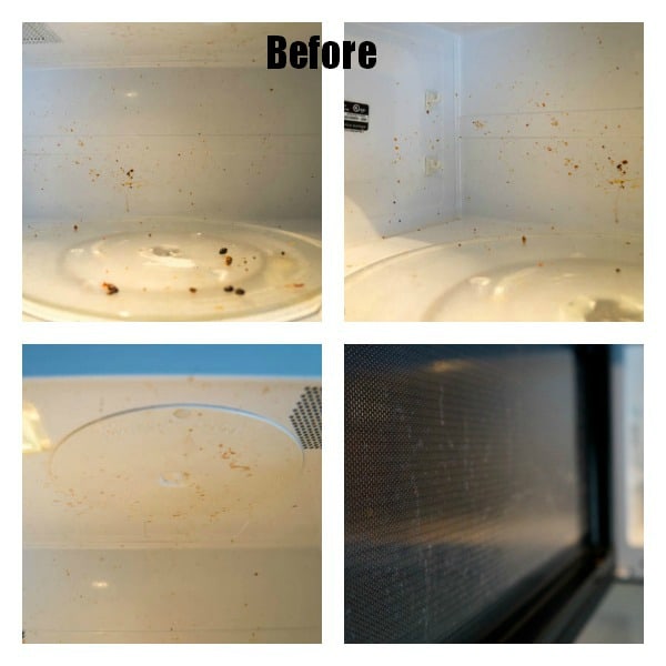 Cleaning the Microwave before