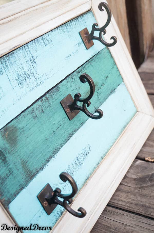 Pallet -Wal-l Decor- with- hooks