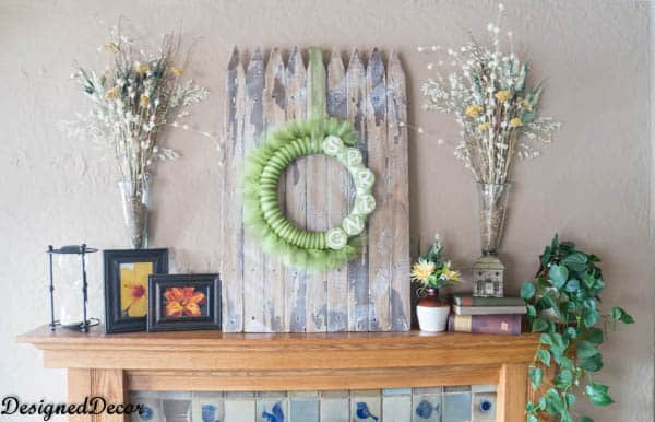 Using an old Picket Fence for Spring Decorating