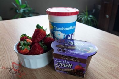 Strawberries ~ Marshmallow Fluff ~ Simply Melt Chocolate