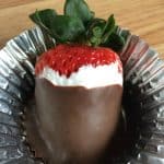 strawberry dipped in marshmallow and chocolate 