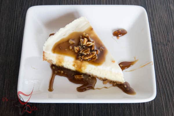 Nana's Cheesecake with Praline Topping-