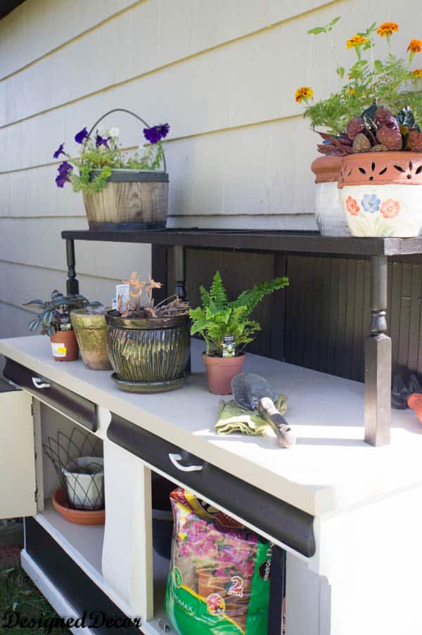 Repurposed Potting Bench-