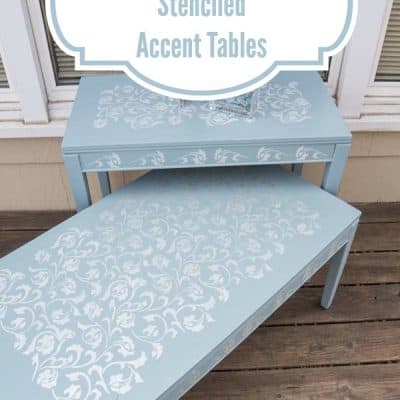 Stenciled Accent Tables ~ #RoyalDesignStudio