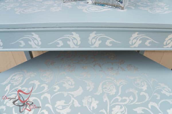 Stenciled Scroll Accent Tables