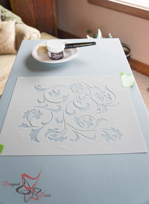 Centering stencil-Scroll Side Tables