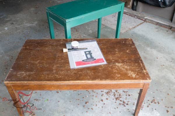 Stenciled Accent Tables- before