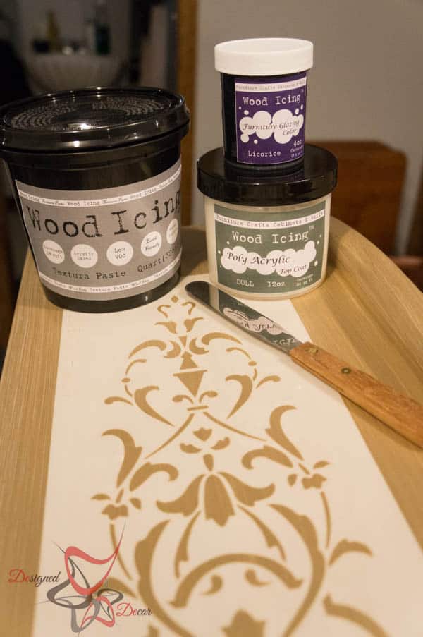 Raised Stenciling using Wood Icing- Texture Paste
