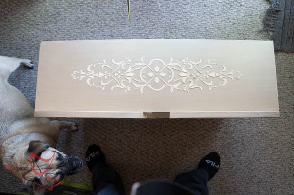 raised Stenciled drawer  