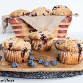 Crunchy Top Blueberry Muffins! 
